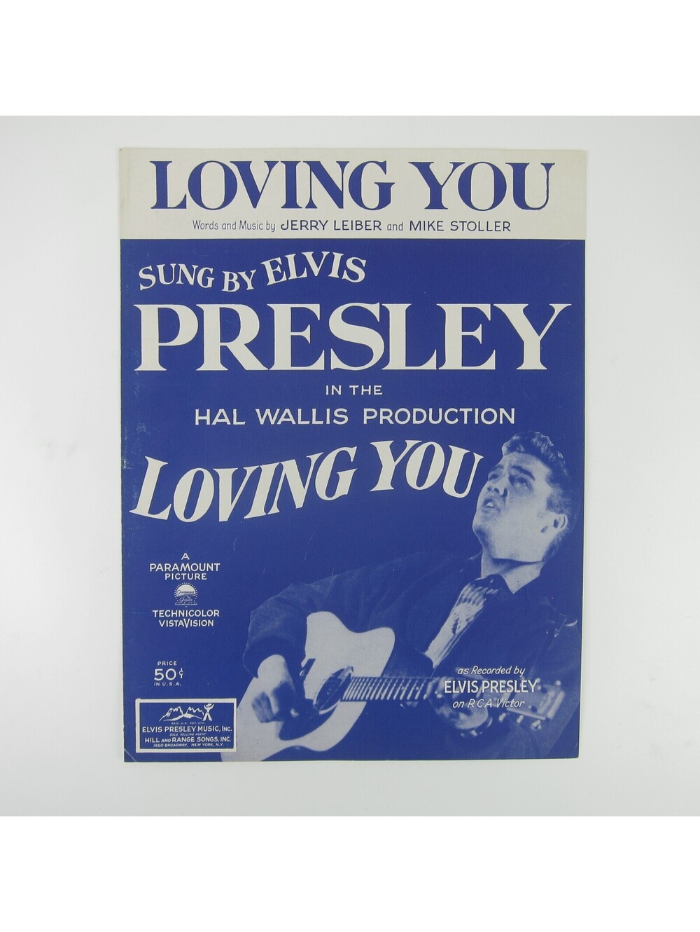 Sheet Music Loving You Elvis Presley Jerry Leiber Mike Stoller Vintage 1957